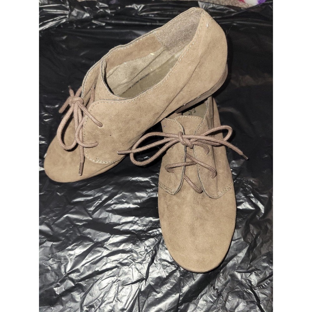 Tan Brown Booties Tie Shoes size 7